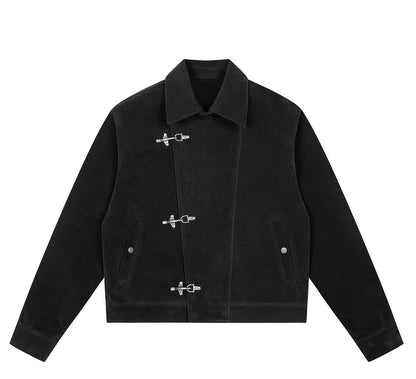 Shadow Black Fireman Clasp Jacket