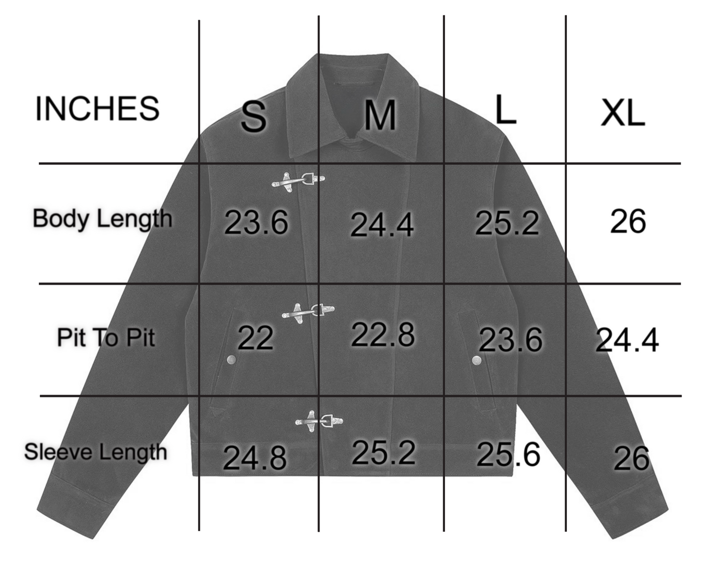 Shadow Black Fireman Clasp Jacket